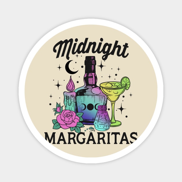 Midnight Margaritas Witch Halloween Magnet by Teewyld